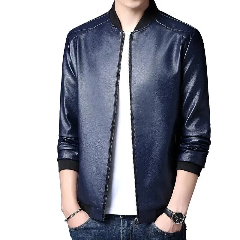 Slim-Fit Leather Jacket