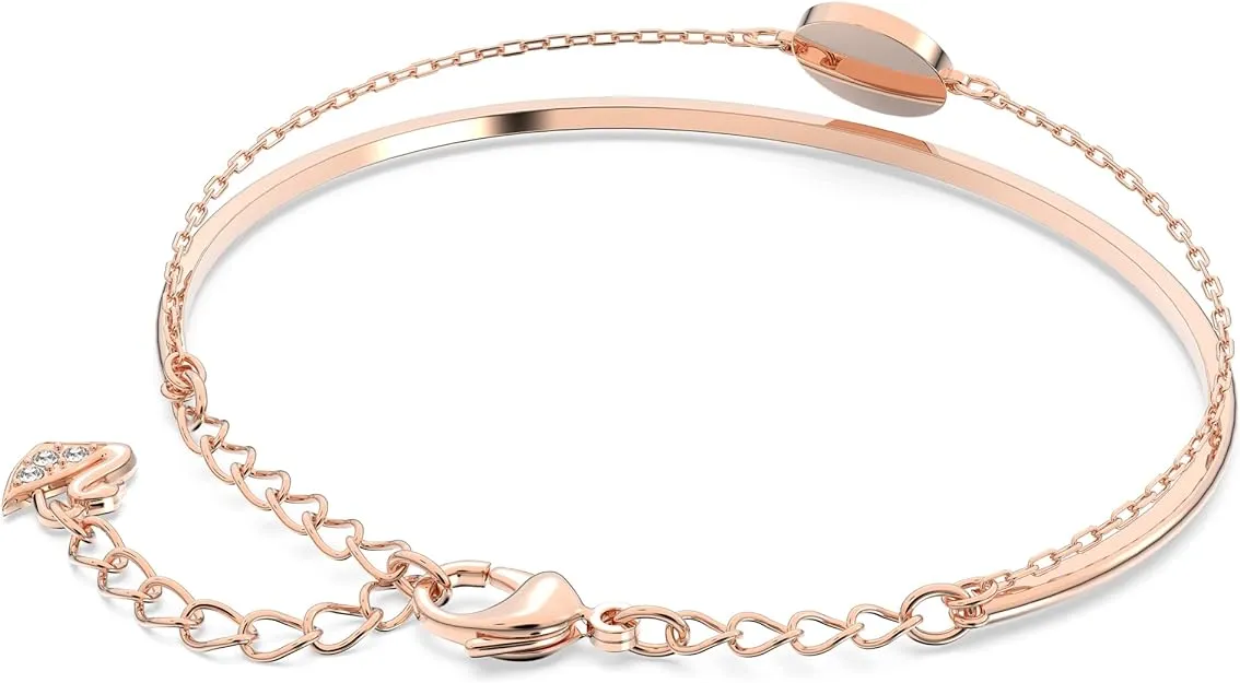 Swarovski Ginger Bangle, Gray & Rose Gold – Timeless Crystal Sparkle