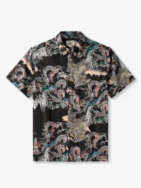 Utagawa Kuniyoshi-Inspired Dragon Art Cotton Shirt