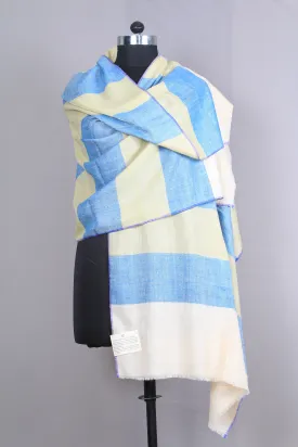 Utopia Check Strips Khadi And Zari Cashmere Stole