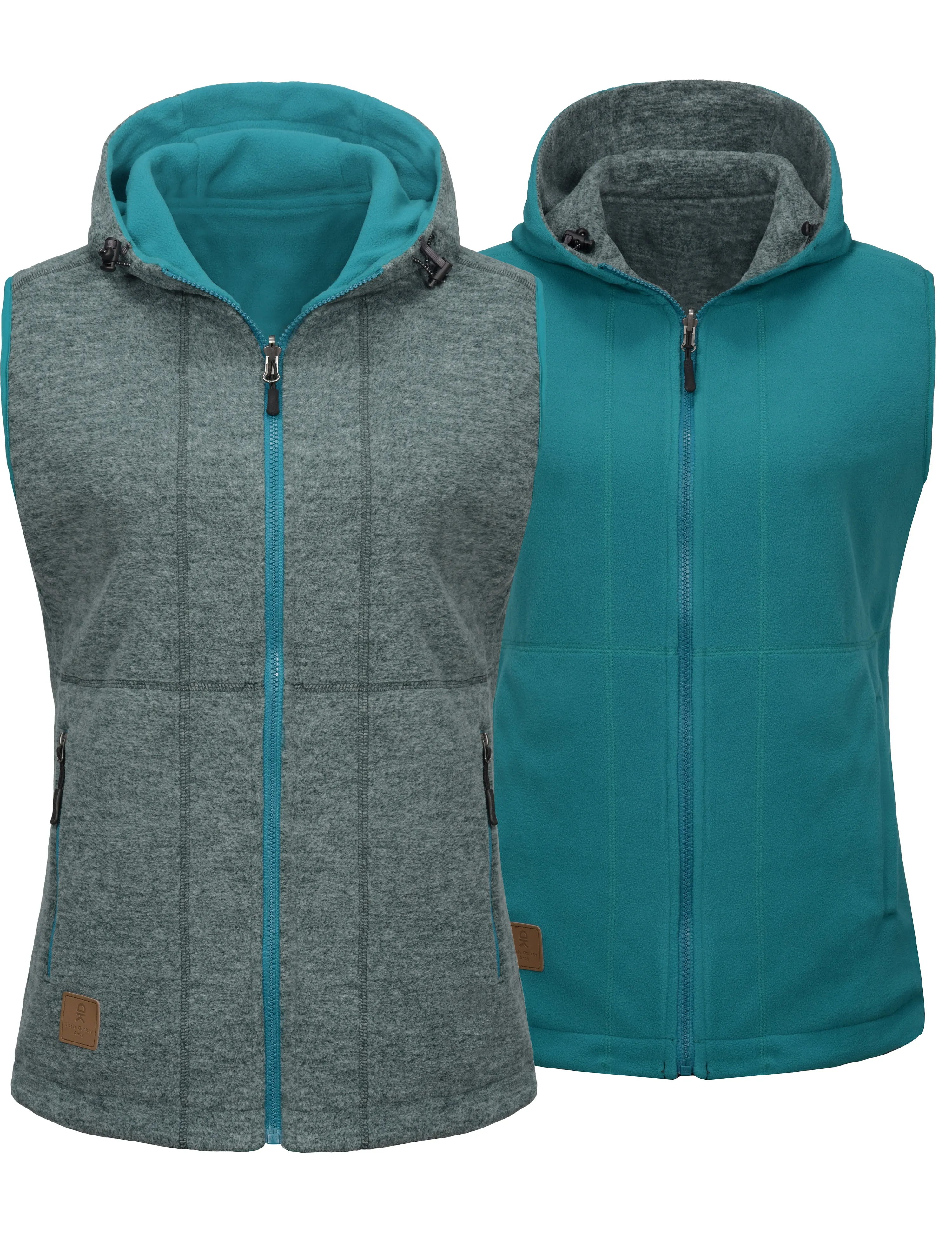 Women's  Lightweight Reversible Fleece Hood Vest